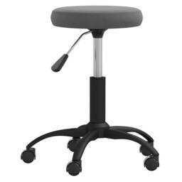 Berkfield Home Office Swivel Chair Dark Grey Velvet - thumbnail 3