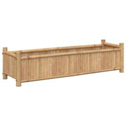 Berkfield Home Planter 100x30x25 cm Bamboo in Brown - Size: 100 x 30 x 25 cm - thumbnail 6