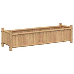 Berkfield Home Planter 100x30x25 cm Bamboo in Brown - Size: 100 x 30 x 25 cm - thumbnail 3