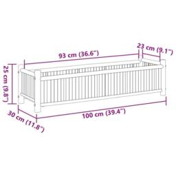 Berkfield Home Planter 100x30x25 cm Bamboo in Brown - Size: 100 x 30 x 25 cm - thumbnail 8