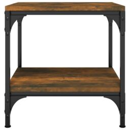 Berkfield Home Side Tables 2 pcs Smoked Oak 40x40x40 cm Engineered Wood in Brown - Size: 40 x 40 x 40 cm - thumbnail 6
