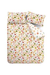 Catherine Lansfield 'Autumn Pumpkins' Reversible Duvet Cover Set in Orange - Size: Double - thumbnail 5