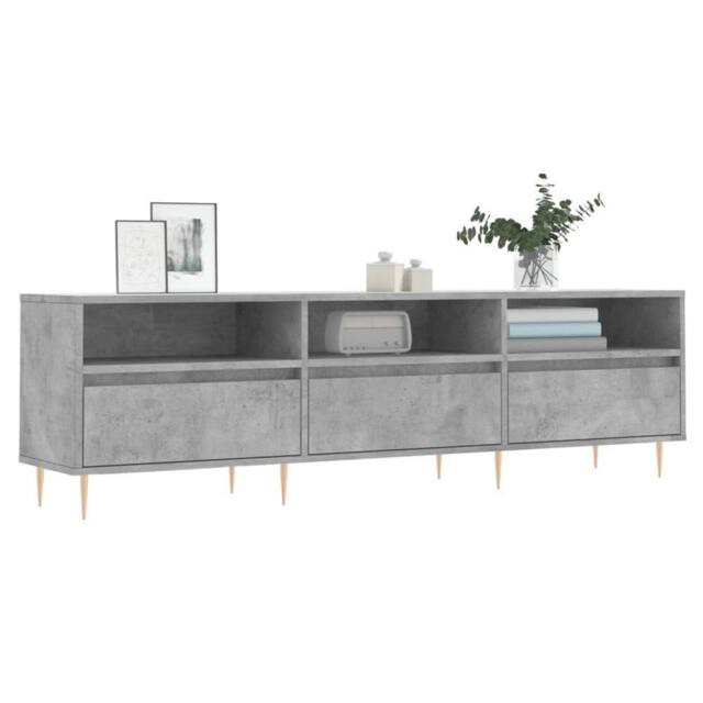 Berkfield Home TV Cabinet Concrete Grey 150x30x44.5 cm Engineered Wood - image 1
