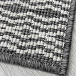 runrug Carpet Runner Rug - Indoor/Outdoor, Reversible, 2mm - 'Cable' in Grey - Size: 60 cm x 390 cm - thumbnail 2