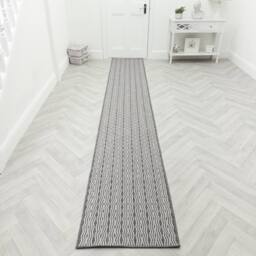 runrug Carpet Runner Rug - Indoor/Outdoor, Reversible, 2mm - 'Cable' in Grey - Size: 60 cm x 390 cm - thumbnail 7
