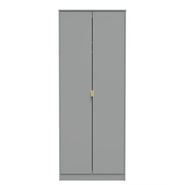 Ready Assembled 2 U Tamworth 2 Door Wardrobe (Ready Assembled) in Dark Grey - image 1