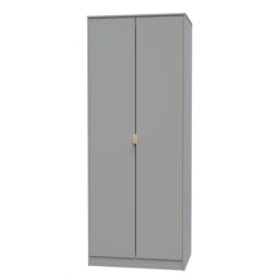 Ready Assembled 2 U Tamworth 2 Door Wardrobe (Ready Assembled) in Dark Grey - thumbnail 3