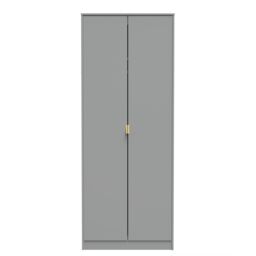 Ready Assembled 2 U Tamworth 2 Door Wardrobe (Ready Assembled) in Dark Grey - thumbnail 1