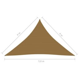 Berkfield Home Sunshade Sail 160 g/m ² Taupe 4x4x5.8 m HDPE in Beige - thumbnail 6
