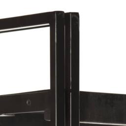 Berkfield Home 3-Tier Bookcase Black 40x30x80 cm Solid Mango Wood - Size: 40 x 30 x 80 cm - thumbnail 3