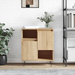 Berkfield Home Sideboard Sonoma Oak 60x35x70 cm Engineered Wood in Brown - Size: 60 x 35 x 70 cm - thumbnail 2