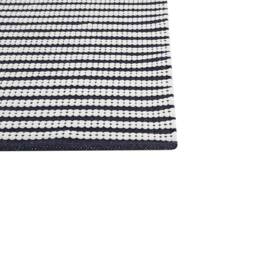 Wyld and Coco Handwoven Cotton Rug White and Blue Rectangular Modern Design - Size: 80 cm x 150 cm - thumbnail 5
