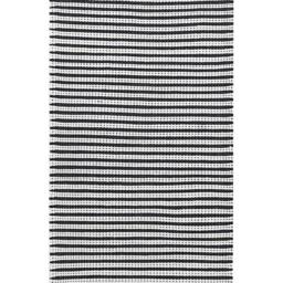 Wyld and Coco Handwoven Cotton Rug White and Blue Rectangular Modern Design - Size: 80 cm x 150 cm - thumbnail 2