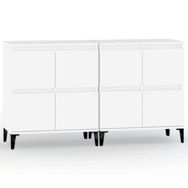 Berkfield Home Sideboards 2 pcs White 60x35x70 cm Engineered Wood - Size: 60 x 35 x 70 cm - image 1