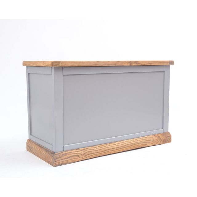 Cabinet Bits Biccari Grey Blanket Box Ottoman - image 1