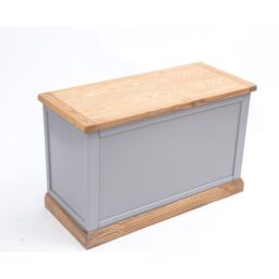 Cabinet Bits Biccari Grey Blanket Box Ottoman - thumbnail 3