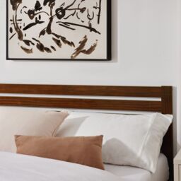FurnitureboxUK Declan Solid Pine Double Bed Frame in Walnut - thumbnail 3