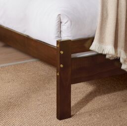 FurnitureboxUK Declan Solid Pine Double Bed Frame in Walnut - thumbnail 5