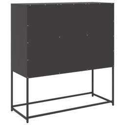 Berkfield Home Sideboard Black 100.5x39x107 cm Cold-rolled Steel - thumbnail 8