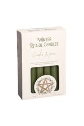 KDMD Cedar & Pine Winter Ritual Spell Candles in Green - thumbnail 2