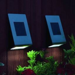 SPETLEK Super Bright Solar Powered Door Fence Wall Lights in Silver - thumbnail 4