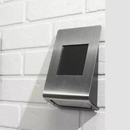 SPETLEK Super Bright Solar Powered Door Fence Wall Lights in Silver - thumbnail 3