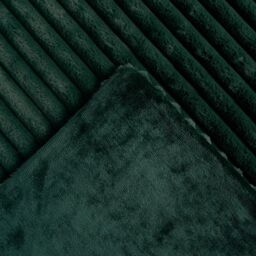 OHS Faux Fur Ribbed Fleece Throw Blanket Winter Warm Supersoft in Dark Green - thumbnail 6