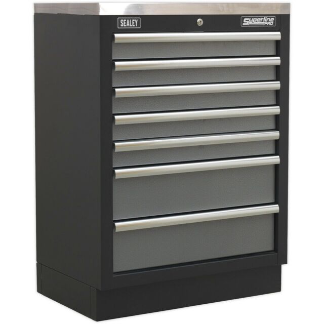 Loops 680mm Modular 7 Drawer Floor Cabinet - Ball Bearing Slides - Locking - 2 Keys - image 1