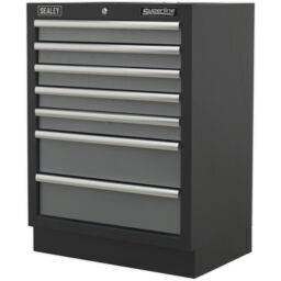 Loops 680mm Modular 7 Drawer Floor Cabinet - Ball Bearing Slides - Locking - 2 Keys - thumbnail 4