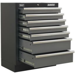Loops 680mm Modular 7 Drawer Floor Cabinet - Ball Bearing Slides - Locking - 2 Keys - thumbnail 3