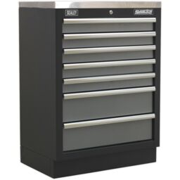 Loops 680mm Modular 7 Drawer Floor Cabinet - Ball Bearing Slides - Locking - 2 Keys - thumbnail 5