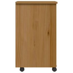 Berkfield Home Rolling Cabinet with Drawers MOSS Honey Brown Solid Wood Pine - thumbnail 4