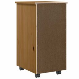 Berkfield Home Rolling Cabinet with Drawers MOSS Honey Brown Solid Wood Pine - thumbnail 5