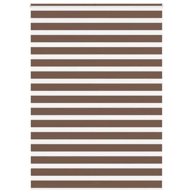 Berkfield Home Zebra Blind Brown 160x230 cm Fabric Width 155.9 cm Polyester - image 1