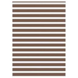 Berkfield Home Zebra Blind Brown 160x230 cm Fabric Width 155.9 cm Polyester