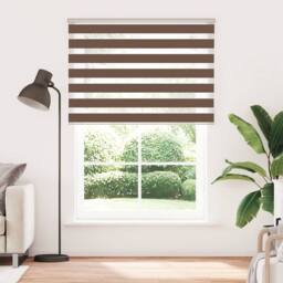 Berkfield Home Zebra Blind Brown 160x230 cm Fabric Width 155.9 cm Polyester - thumbnail 2