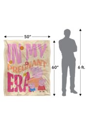 "Hasbro Peppa Pig Mummy Pig Pregnant Era Silky Touch Blanket 50"" x 60"" in White" - thumbnail 5
