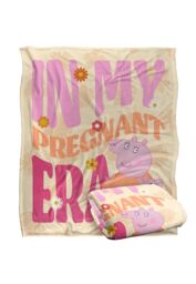 "Hasbro Peppa Pig Mummy Pig Pregnant Era Silky Touch Blanket 50"" x 60"" in White" - thumbnail 2