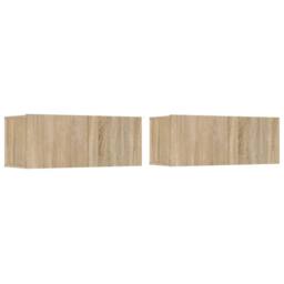 Berkfield Home Classic 4 Piece TV Cabinet Set Sonoma Oak Engineered Wood in Brown - thumbnail 1
