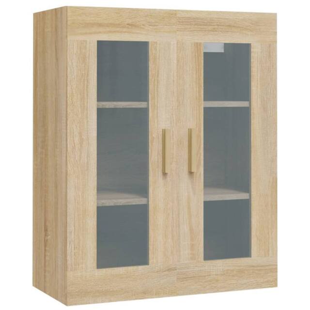 Berkfield Home Hanging Wall Cabinet Sonoma Oak 69.5x34x90 cm in Brown - image 1