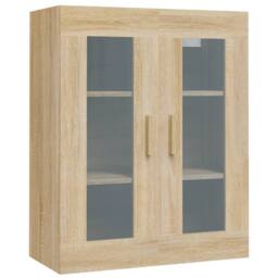 Berkfield Home Hanging Wall Cabinet Sonoma Oak 69.5x34x90 cm in Brown - thumbnail 1