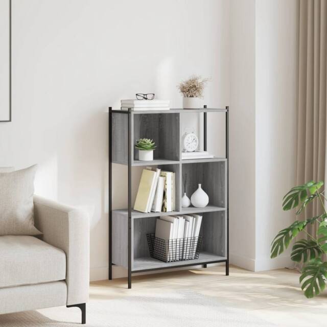 Berkfield Home Decorative Bookcase Grey Sonoma 72x28x109 cm Engineered Wood - Size: 72 x 28 x 109 cm - image 1