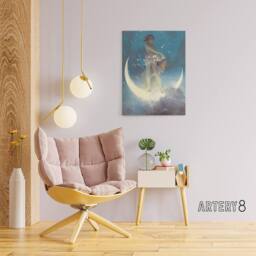 "Artery8 Edwin Blashfield Spring Scattering Scars Canvas Wall Art Print in Blue - Size: W18"" x H24""" - thumbnail 3