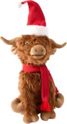 Marco Paul Large Highland Cow Soft Plush Christmas Decoration - Hairy Hector in Brown - Size: 400g - thumbnail 2