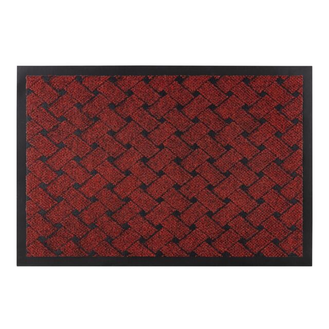 RugsX Antislip Vectra Doormat in Red - Size: 40 cm x 60 cm - image 1