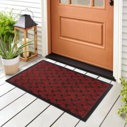 RugsX Antislip Vectra Doormat in Red - Size: 40 cm x 60 cm - thumbnail 2