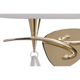 Netlighting Mara Wall Lamp Switched 2 Light E14 French Gold With Ivory White Shade - thumbnail 3