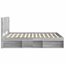 Berkfield Home Bed Frame with Storage & Headboard Grey Sonoma 150 x 200 cm - thumbnail 6
