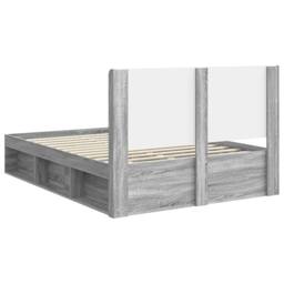 Berkfield Home Bed Frame with Storage & Headboard Grey Sonoma 150 x 200 cm - thumbnail 7