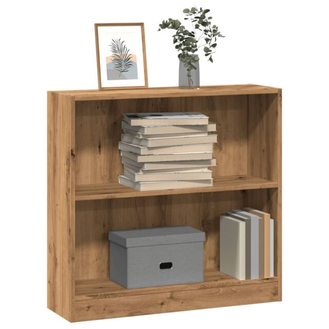 Berkfield Home Bookcase Artisian Oak 80x24x76 cm Engineered Wood in Brown - Size: 80 x 24 x 76 cm - image 1